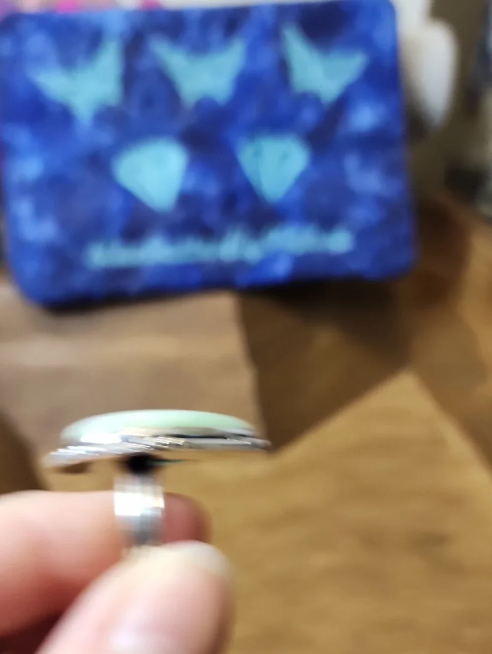 Teardrop Green Gemstone Cocktail Ring